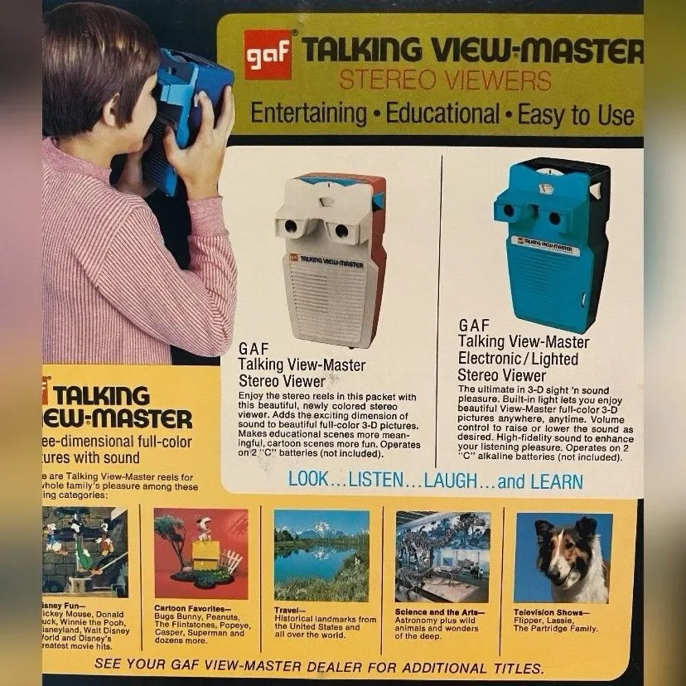 Vintage GAF Talking View Master 3 Reels Cinderella